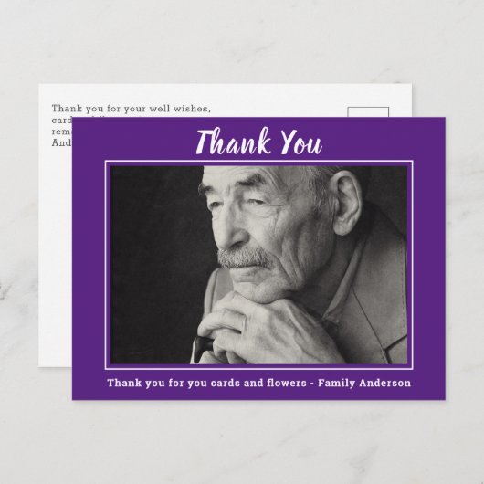 葬儀に参列してくれてありがとう ポストカード (正面/裏面)