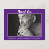 葬儀に参列してくれてありがとう ポストカード (正面)