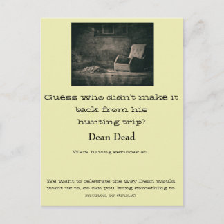 葬儀のお知らせ ポストカード