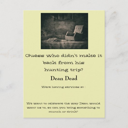 葬儀のお知らせ ポストカード (正面)