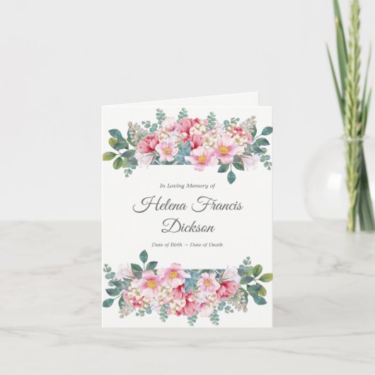 葬儀のお礼カード | フレグラント ガーデン 1 サンキューカード (正面)