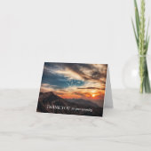 葬儀のお礼カード | ユタの夕日 サンキューカード (正面)