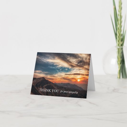 葬儀のお礼カード | ユタの夕日 サンキューカード (正面)