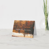 葬儀のお礼状カード | 秋の湖 サンキューカード (正面)