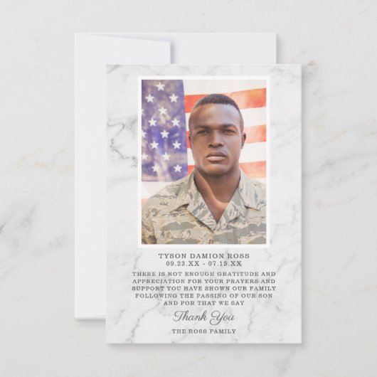 葬儀のお礼|写真の保存 サンキューカード (正面)