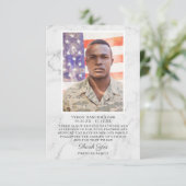 葬儀のお礼|写真の保存 サンキューカード (スタンド正面)