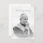 葬儀のためのカスタム白黒の写真 ノートカード (正面/裏面)