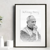 葬儀のためのカスタム白黒の写真 ポスター