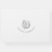 葬儀のゲストブックピンクとブルーのフローラ ゲストブック (裏面)