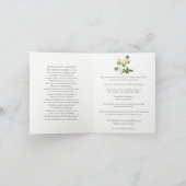 葬儀のサンキューカードの蝶及び白いバラ サンキューカード (内部)