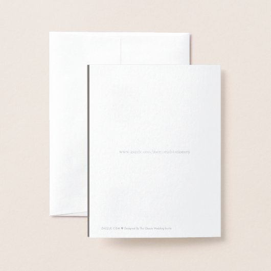 葬儀のサンキューカード|のユダヤ人の銀ぱく 箔カード (裏面封筒付き)