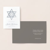 葬儀のサンキューカード|のユダヤ人の銀ぱく 箔カード (ディスプレー)