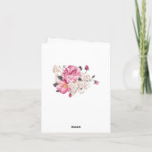 葬儀のサンキューカード|のヴィンテージのバラ3 サンキューカード (裏面)