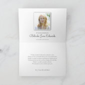 葬儀のサンキューカード|のヴィンテージの茶設定 カード (内部)