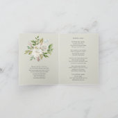 葬儀のサンキューカード|の白いバラ サンキューカード (内部)