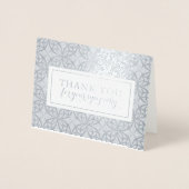 葬儀のサンキューカード|美しいホイルパターン 箔カード (正面)