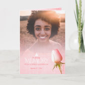 葬儀のプログラムの順序ピンクのバラ プログラム (正面)