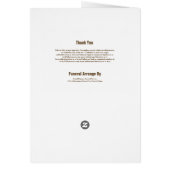 葬儀のプログラムテンプレートのパンフレット (裏面)