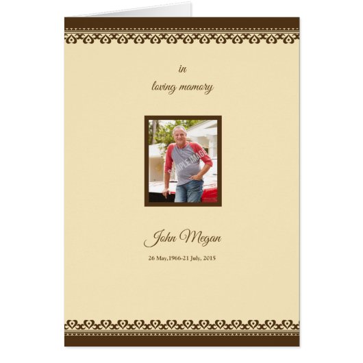 葬儀のプログラムテンプレートのパンフレット (正面)