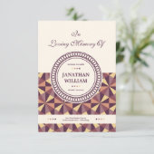 葬儀のプログラムテンプレート 招待状 (スタンド正面)