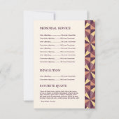 葬儀のプログラムテンプレート 招待状 (裏面)