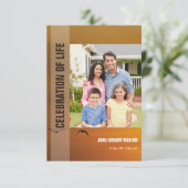 葬儀のプログラム・カード 招待状 (スタンド正面)