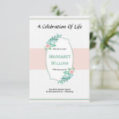 葬儀のプログラム・カード 招待状 (スタンド正面)