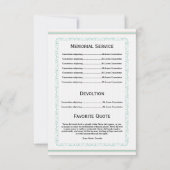 葬儀のプログラム・カード 招待状 (裏面)