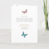 葬儀のメモリアルオーダー蝶の写真 プログラム (裏面)