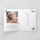 葬儀のメモリアルオーダー蝶の写真 プログラム (内部)