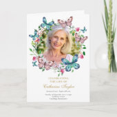 葬儀のメモリアルオーダー蝶の写真 プログラム (正面)