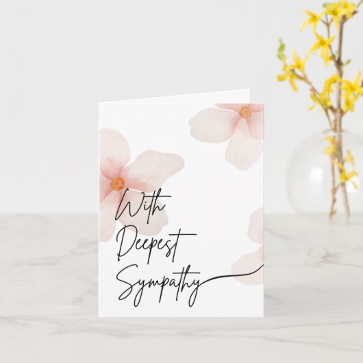 葬儀の共感書 カード (黄色い花)