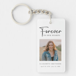 葬儀の写真永遠に私たちのハート詩祈りの言葉 キーホルダー