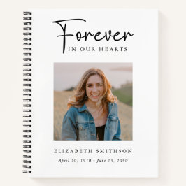 葬儀の写真永遠に私たちのハート詩祈りの言葉 ノートブック