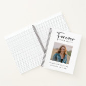 葬儀の写真永遠に私たちのハート詩祈りの言葉 ノートブック (内部)