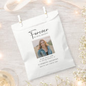 葬儀の写真永遠に私たちのハート詩祈りの言葉 フェイバーバッグ (クリップ留めされた状態)