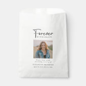 葬儀の写真永遠に私たちのハート詩祈りの言葉 フェイバーバッグ (正面)