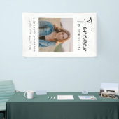 葬儀の写真永遠に私たちのハート詩祈りの言葉 横断幕 (トレードショー)