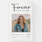 葬儀の写真永遠に私たちのハート詩祈りの言葉 横断幕 (縦)