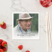 葬儀の写真 |メモリパーソナライズされたアル スタンダードカクテルナプキン (インサイチュ)