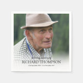 葬儀の写真 |メモリパーソナライズされたアル スタンダードカクテルナプキン (正面)