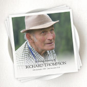 葬儀の写真 |メモリパーソナライズされたアル スタンダードカクテルナプキン