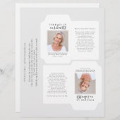 葬儀の好意シードパケットDIYテンプレート (正面/裏面)