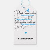 葬儀の好意 |メモリアルラベル ギフトタグ (裏面)