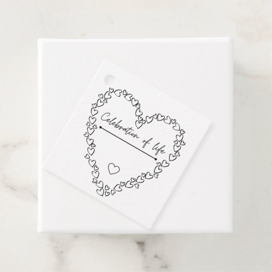 葬儀の好意 |生命のお祝いつるラベル フェイバータグ (インサイチュ)