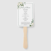 葬儀の式次第|ユーカリ ホワイト フラワーリーフ ハンドファン (裏面)