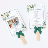 葬儀の式次第|ユーカリ ホワイト フラワーリーフ ハンドファン