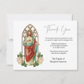 葬儀の弔問悔やみや弔慰イエズス宗教的 サンキューカード (正面)