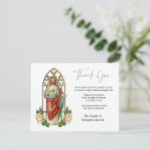 葬儀の弔問悔やみや弔慰イエズス宗教的 サンキューカード (スタンド正面)