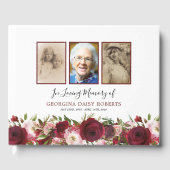 葬儀の弔意 | 3フォトメモリアルフローラ ゲストブック (正面)